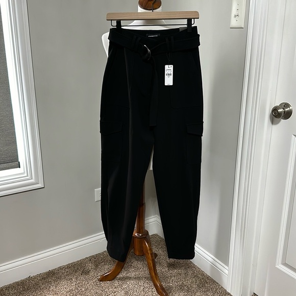 Express Pants - NWT - Express black cargo pants with cinched ankles. Size 6R